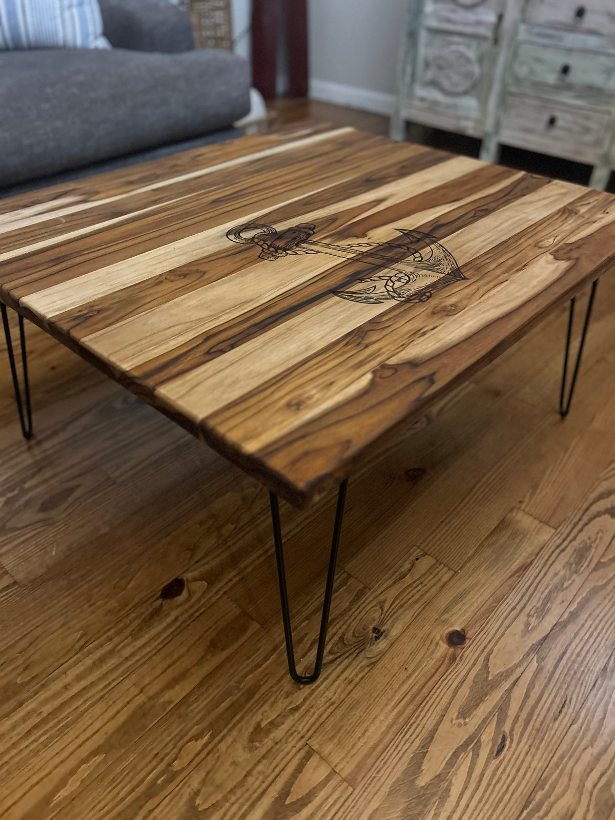 Custom Teak Nautical Table – Meyer Custom